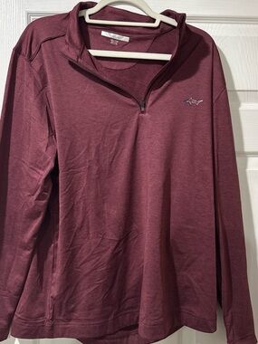 Greg Norman Collection Maroon Half-Zip Turtleneck Pullover